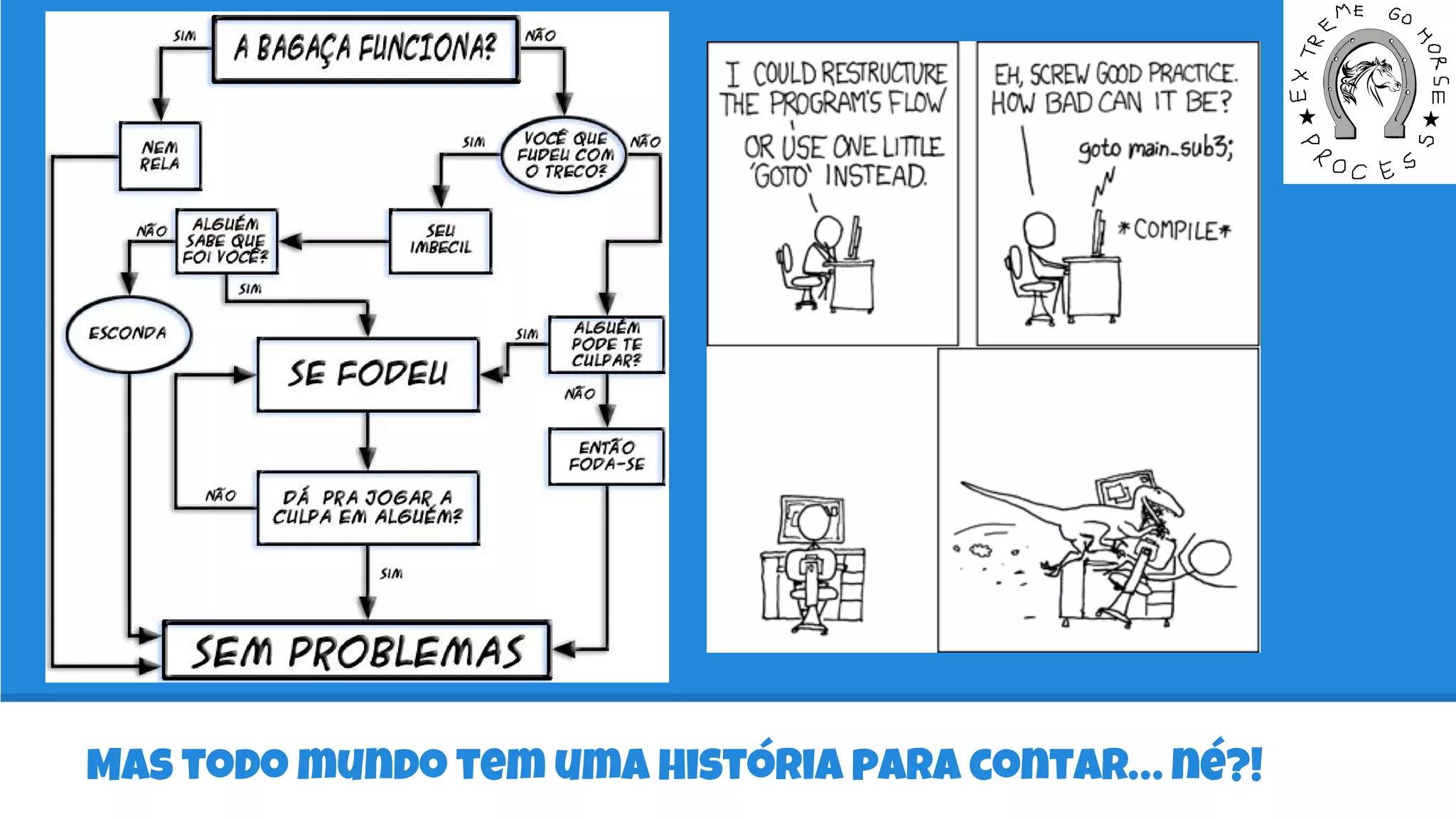 Mas todo mundo tem uma história para contar… né?!