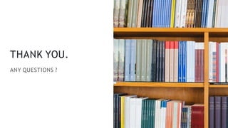 THANK YOU.
ANY QUESTIONS ?
 