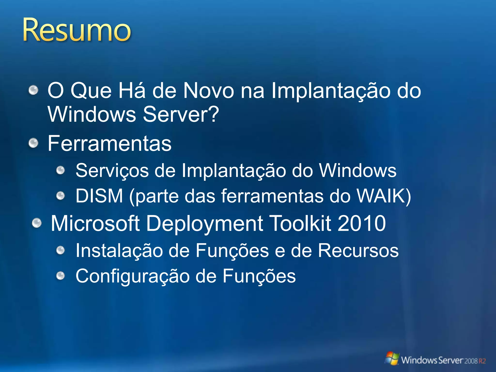 LABORATÓRIO: Implantando o Windows Server 2008 R2 com o MDT 2010