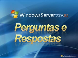 ResumoO Que Há deNovo na Implantação do Windows Server?FerramentasServiços de Implantação do Windows DISM (parte das ferramentas do WAIK)Microsoft Deployment Toolkit 2010Instalação de Funções e de RecursosConfiguração de Funções