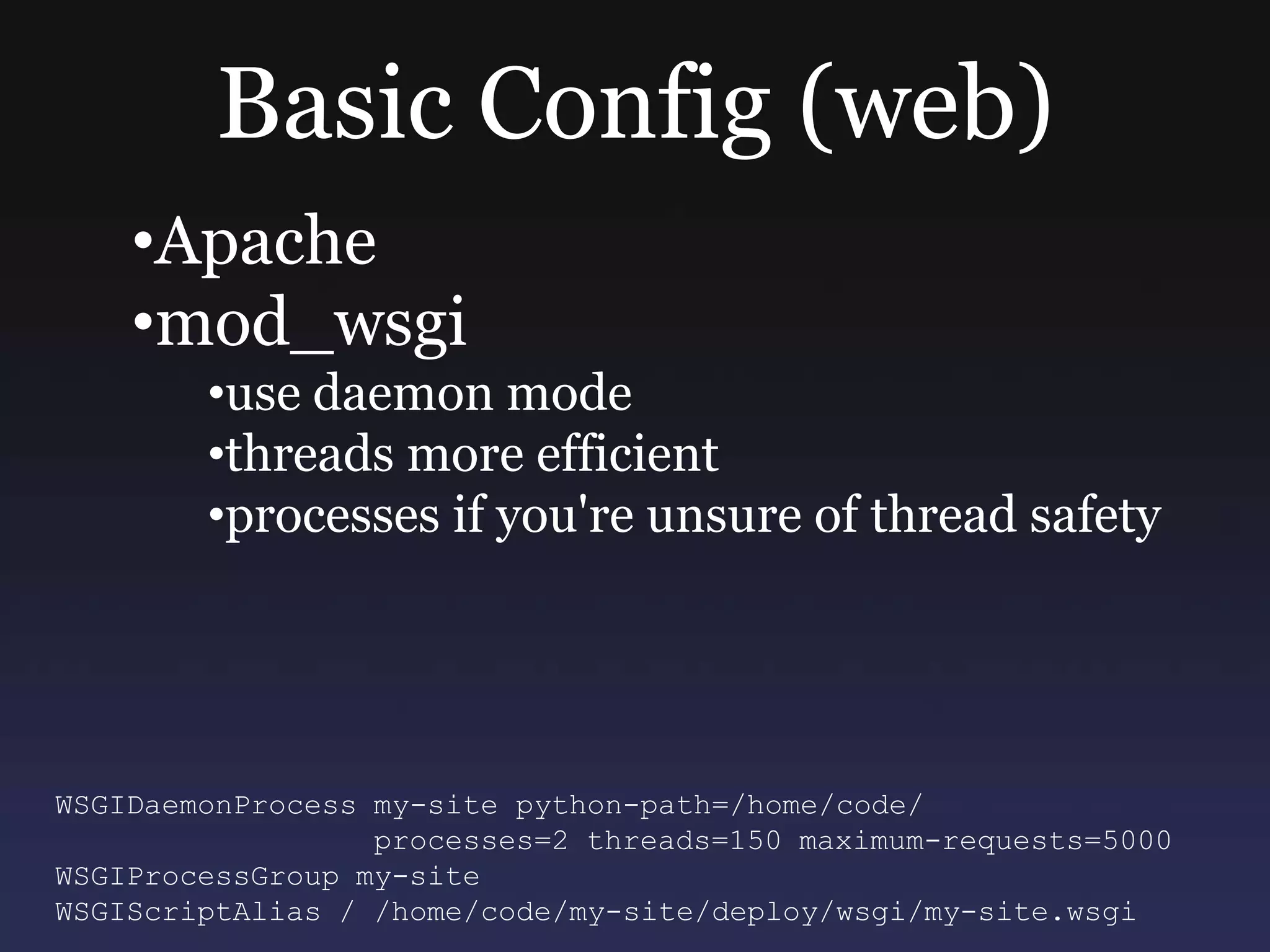 Basic Config (web)Apache