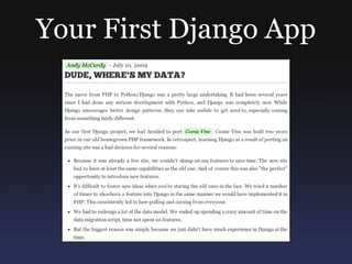 Your First Django App<br />
