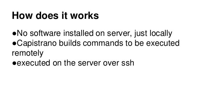 capistrano workflow deployment with capistrano capistrano workflow deployment with capistrano