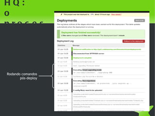 DeployHQ:
o processo




Rodando comandos
       pós-deploy




                     
 
