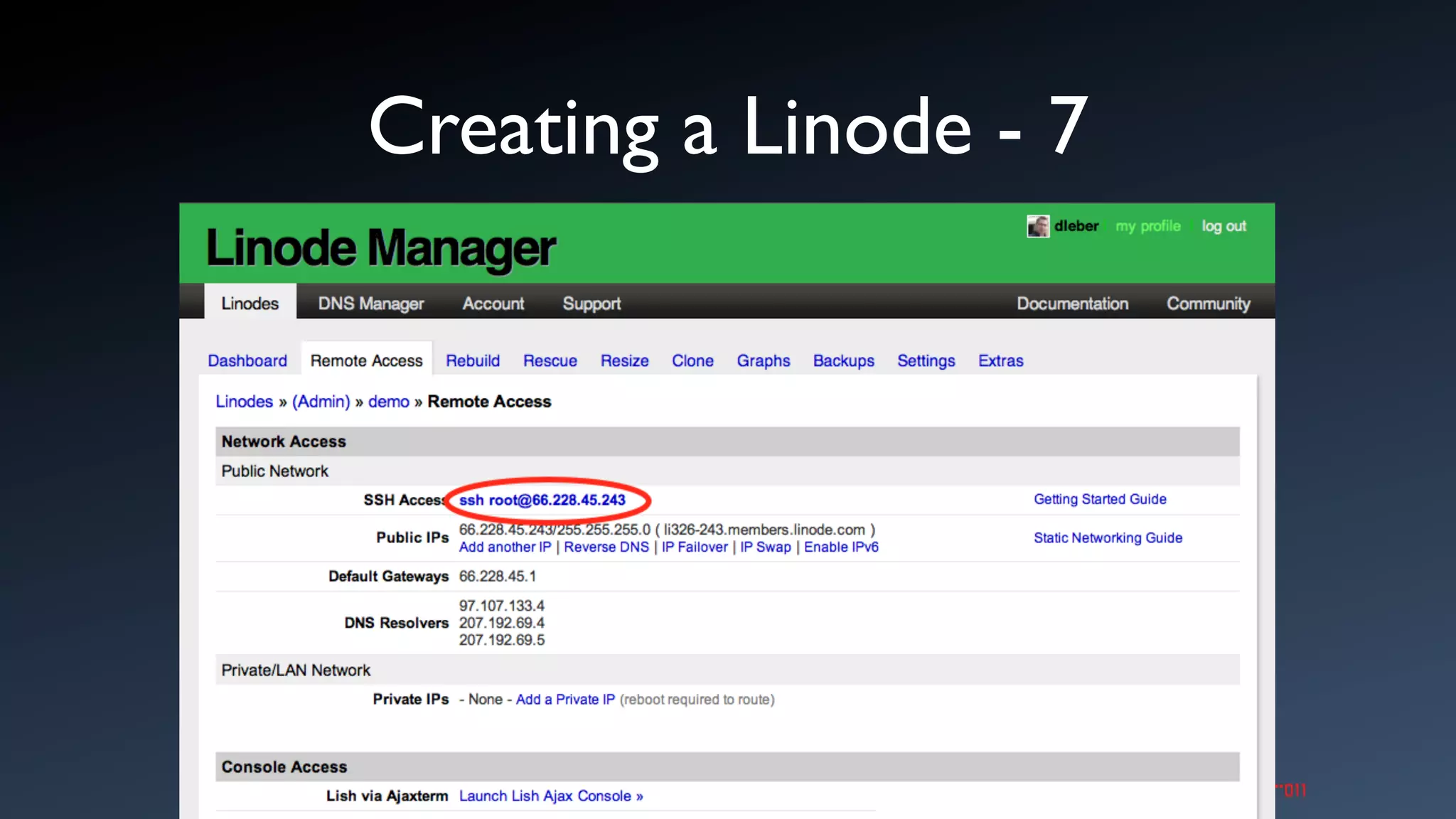 Creating a Linode - 7
 
