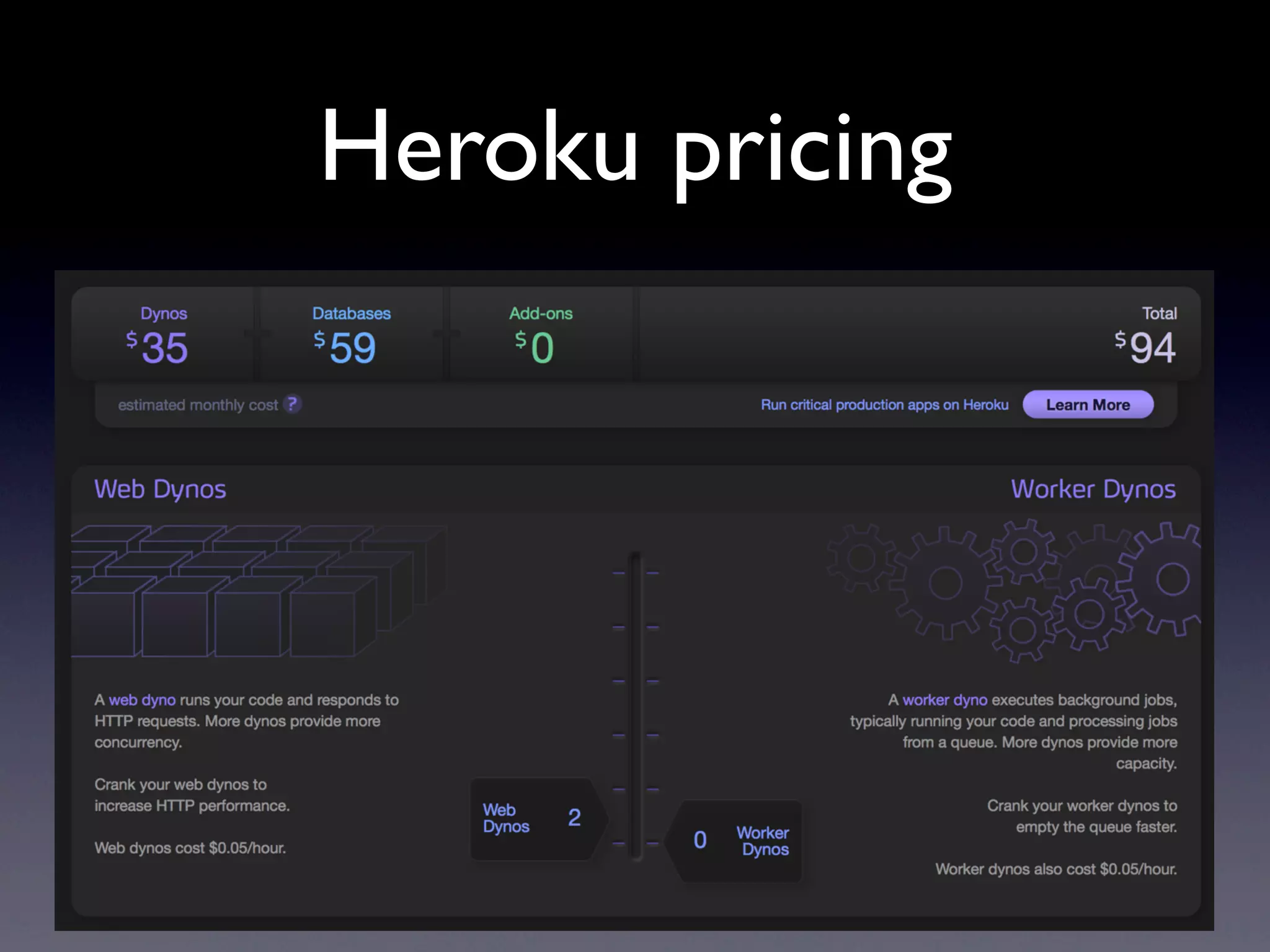 Heroku pricing
 