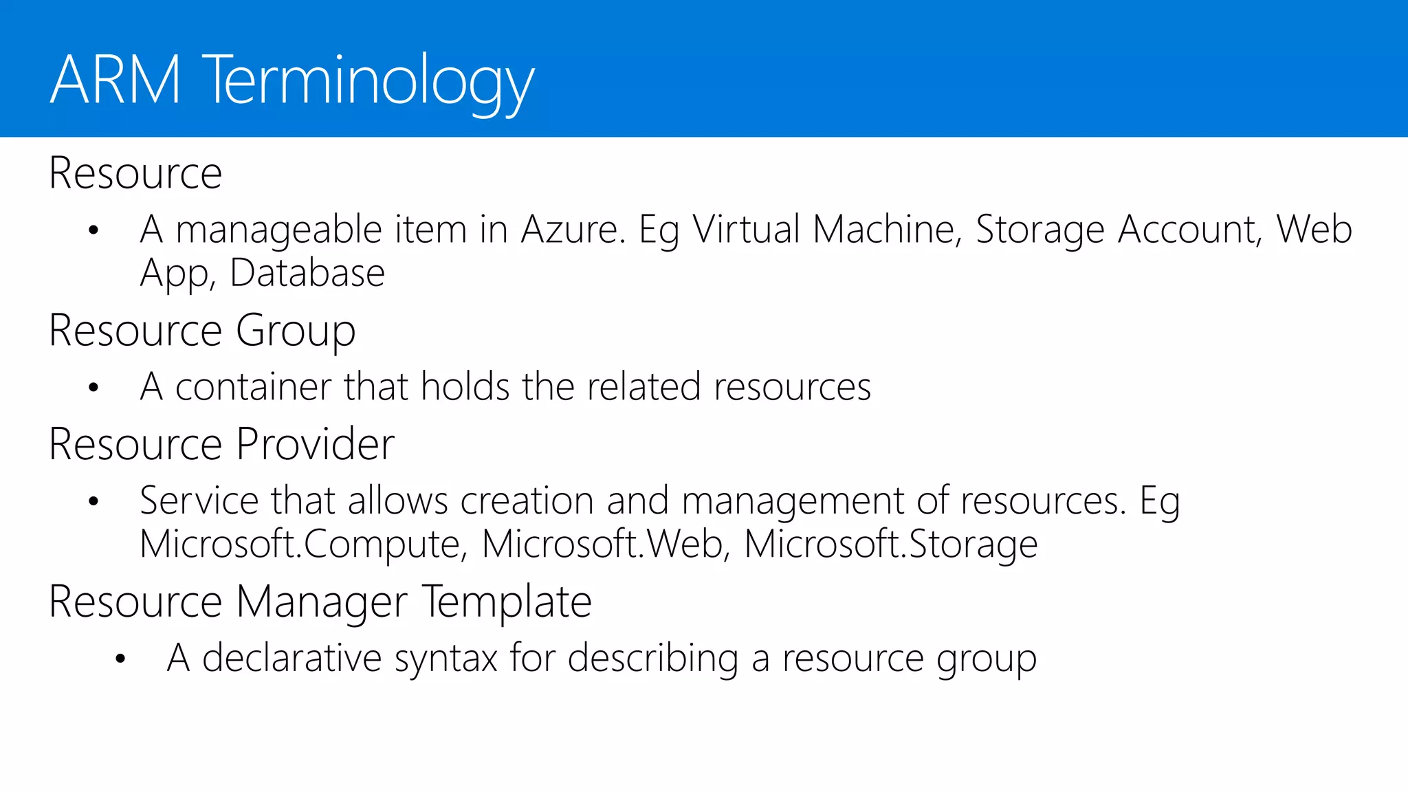 Deploy Resources to Azure using ARM templates