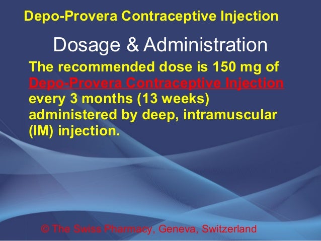 depo provera contraceptive injection 150mg