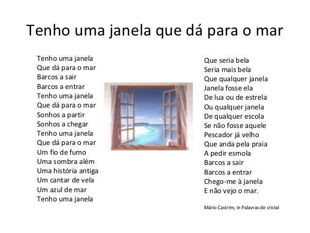 Resultado de imagem para tenho uma janela - Mário Castrim