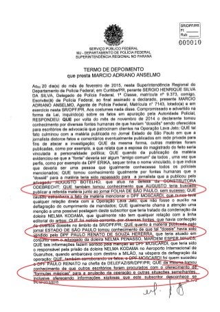 Folha S.Paulo desmentiu informações de jornalistas repassada ao DPF Marcio Adriano