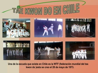 Una de la escuela que existe en Chile es la WTF (federación mundial del tea
kwon do )esta se creo el 28 de mayo de 1973.
 