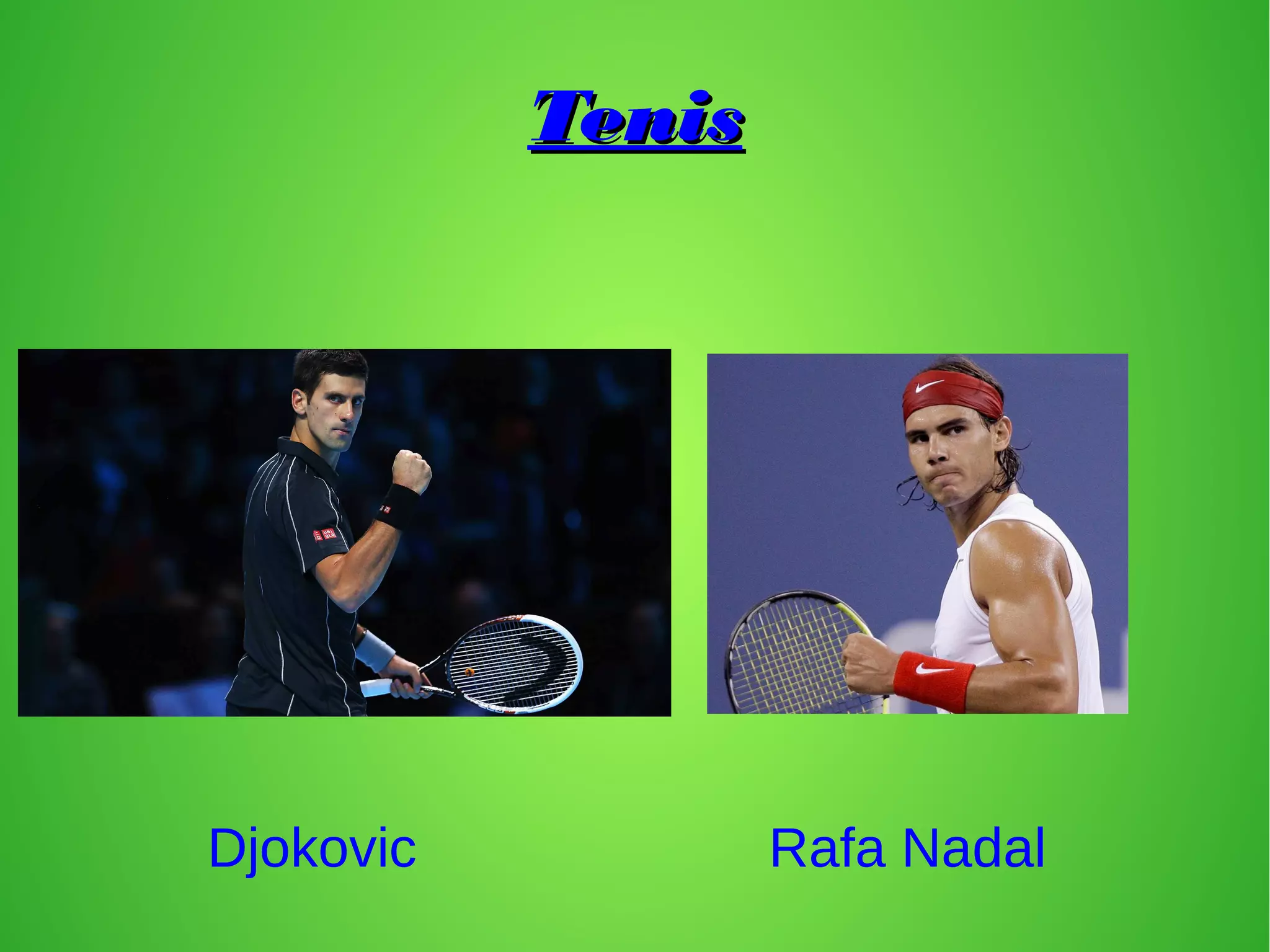 TenisTenis
Rafa NadalDjokovic