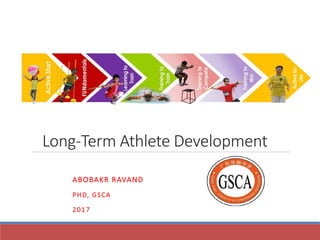 Long-Term Athlete Development
ABOBAKR RAVAND
PHD, GSCA
2017
 