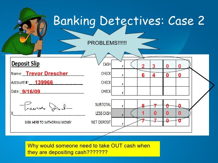 Deposit and withdrawal