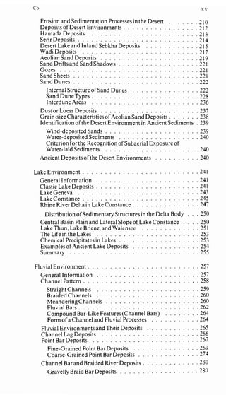 Depositional sedimentary environments