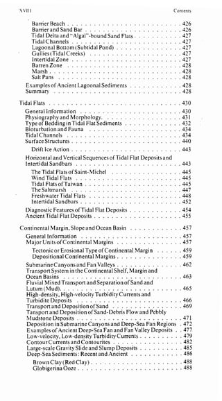 Depositional sedimentary environments