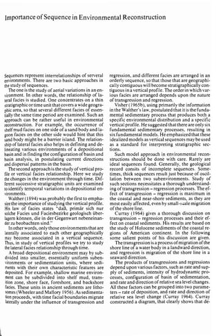 Depositional sedimentary environments