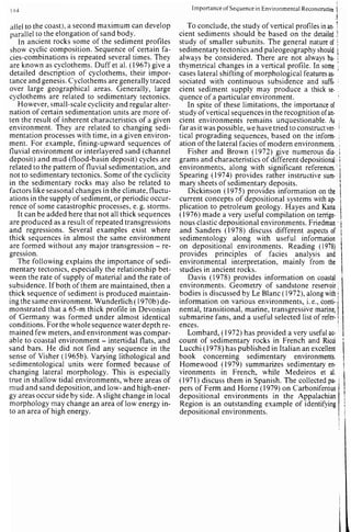 Depositional sedimentary environments