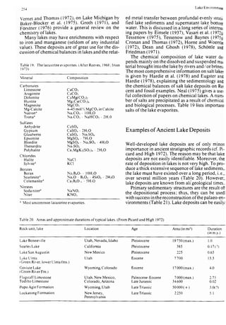 Depositional sedimentary environments
