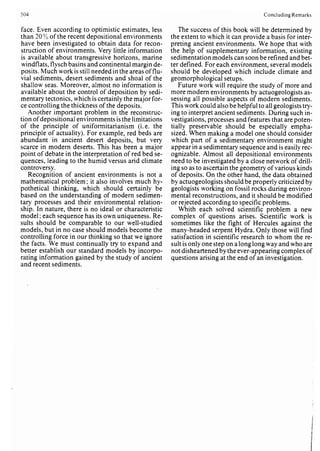 Depositional sedimentary environments