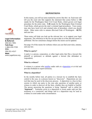 Legal procedures and depositions explained | PDF
