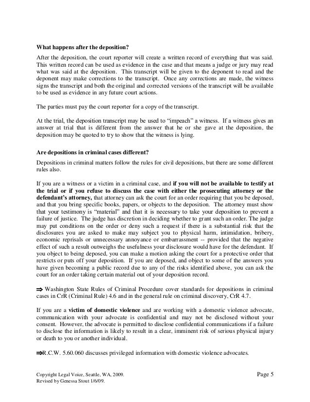 depositions deposition transcript format