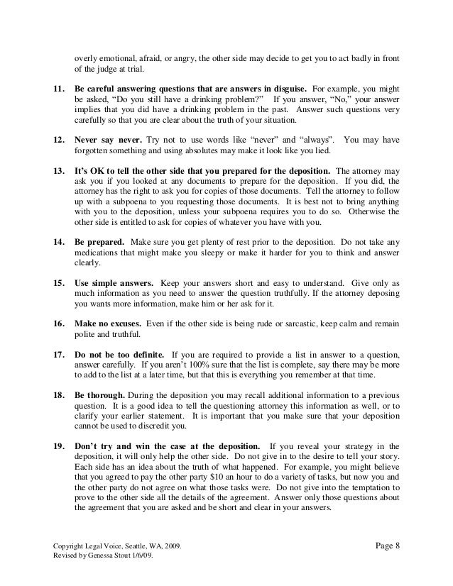 depositions