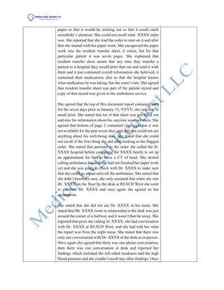Deposition Summary Sample - Litigation Support Services | PDF