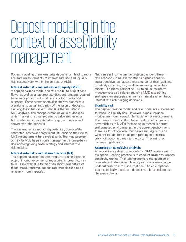 An Introduction to nonMaturity Deposit Rate and Balance Modeling