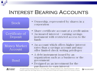 Interest Bearing Accounts 