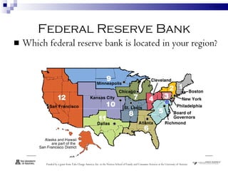 Federal Reserve Bank Which federal reserve bank is located in your region? 