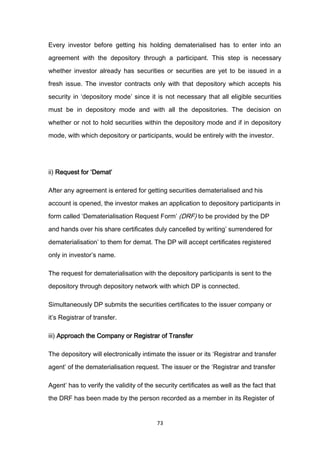Depository project for Ludhiana Stock Exchange PTU Punjab Technical ...