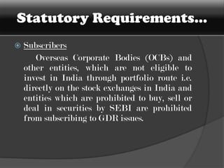 Advantages...Flexibility to list on national exchange in the USAbility to raise capitalIncrease awareness of companyDiversify portfolioSave money by reducing administration costs & avoiding foreign taxes on each transactionTrade is clear and settle in US Dollar
