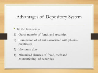 Depository system | PPTX