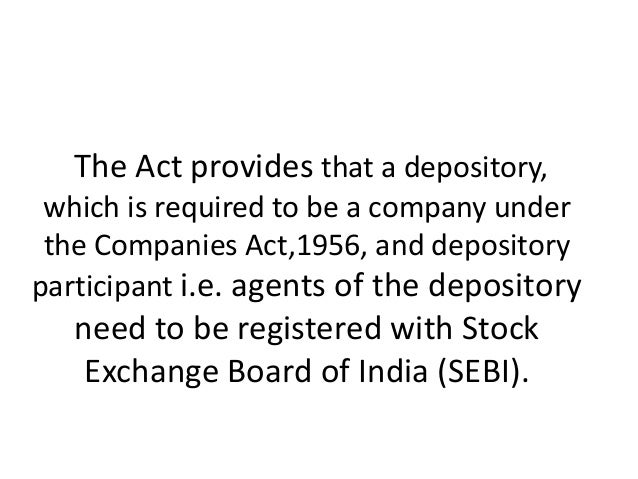 Depository system of stock trading in india