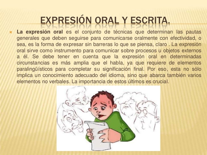 Resultado de imagen para que es la expresión oral y escrita