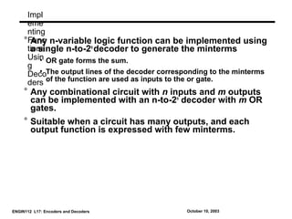 encoder and decoder in digital electronics | PPT | Programming ...