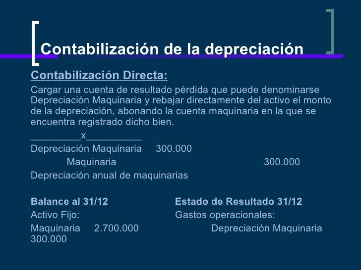 Depreciaciones