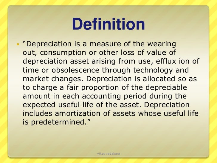 depreciation of fixed asset