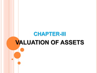 CHAPTER-III
VALUATION OF ASSETS
 