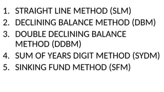 Depreciation schedule for the day and then we can do it together | PPTX