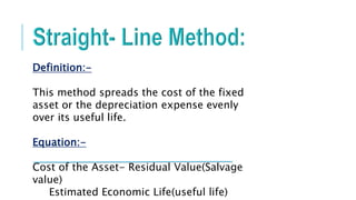 depreciation expense equation