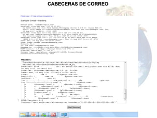 CABECERAS DE CORREO
 