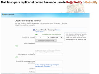 Mail falso para replicar el correo haciendo uso de Re@dNotify o Getnotify
 