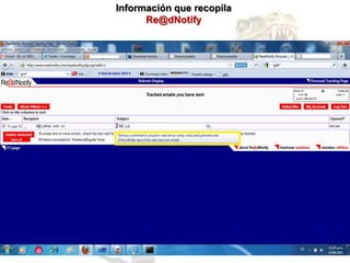 Información que recopila
      Re@dNotify
 