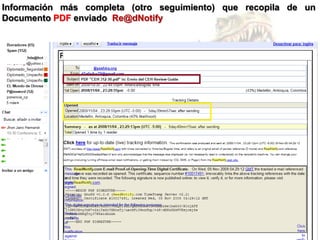 Información más completa (otro seguimiento) que recopila de un
Documento PDF enviado Re@dNotify
 