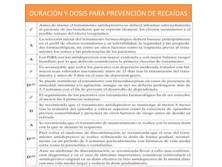 DURACIÓN Y DOSIS PARA PREVENCIÓN DE RECAÍDAS
 