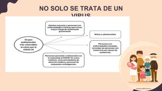 NO SOLO SE TRATA DE UN
VIRUS
 