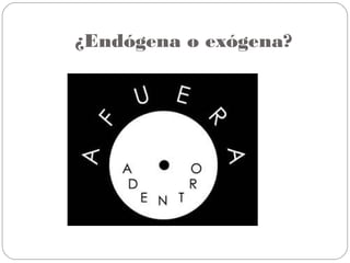 ¿Endógena o exógena?
 