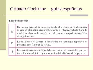 Cribado Cochrane – guías españolas 